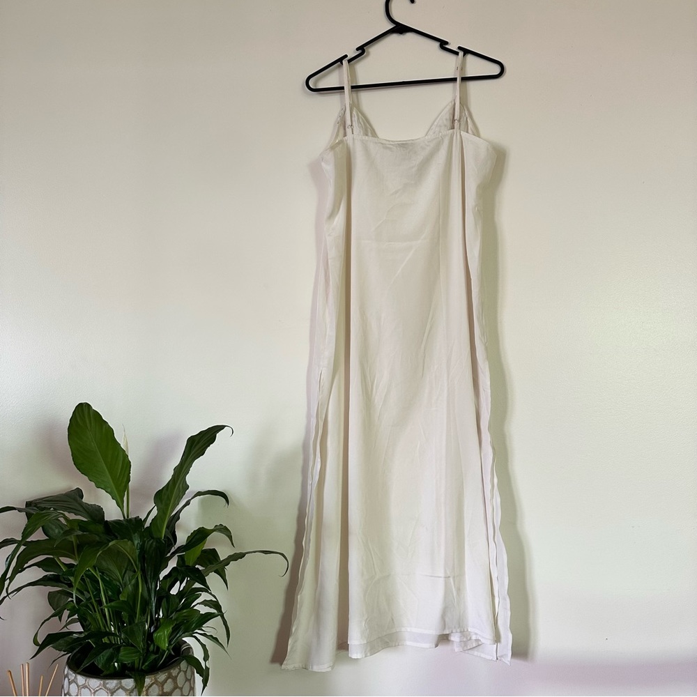 River Island Midi Beach Slip Dress in cream - Picture 6 of 6